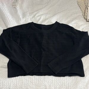 lululemon athletica Black Crew Neck Sweater